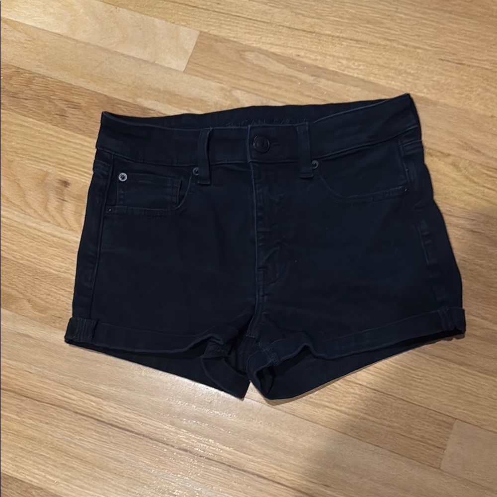American Eagle Outfitters Black Jean Shorts Classic Style